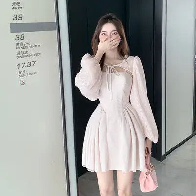 Women's Strapless Lace Dress Rose Forest Peony