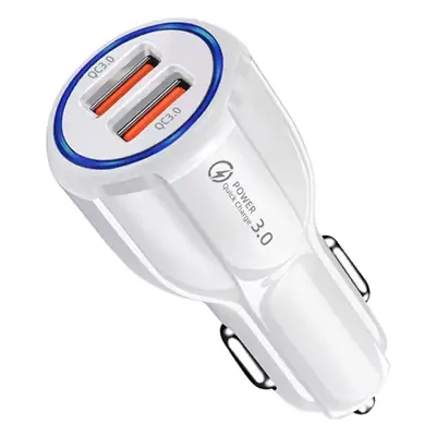 Dual USB Car Charger Fast Charging Black