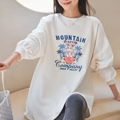 Pregnant Women's Cotton Mountain Coat T-Shirt