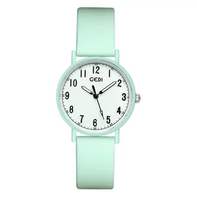 Goldie Silicone Student Watch Mint Green Waterproof Quartz