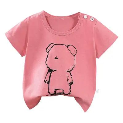 White Baby T-Shirt with Smile Graphic 2026 Kids Wear