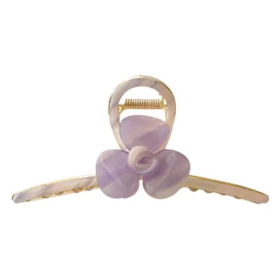 Women's Purple Bow Cross Bow Clip for Hair