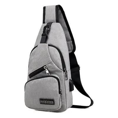 Men's Korean Style Canvas Crossbody Bag Black