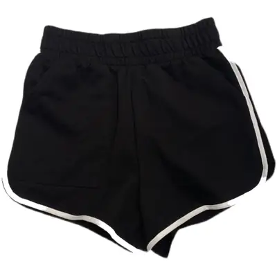 Women's Side Stripe Sports Shorts White Edge Slim Fit