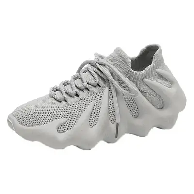 Men Fly Woven Breathable Running Shoes White