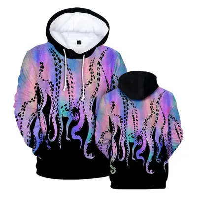 Men's Red Flame Hoodie Set with Hooded Neck