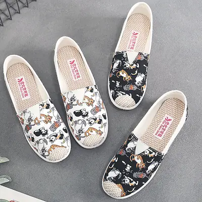 Women's Ethnic Patterned Slip-on Shoes Non-slip Soft Bottom