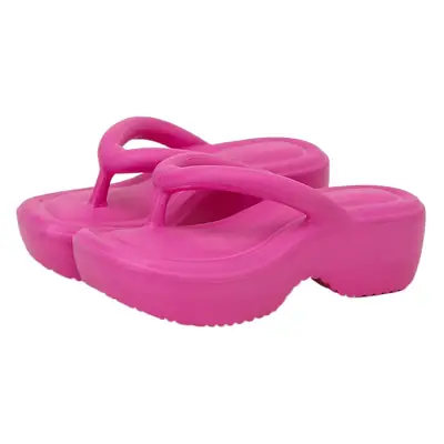 Women's Black Thick Sole Slipper Summer Casual