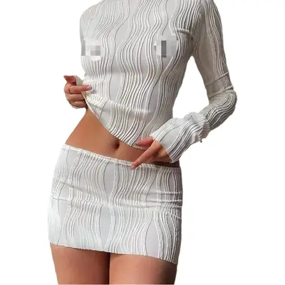 Women's White Patchwork Long Sleeve Top 2025