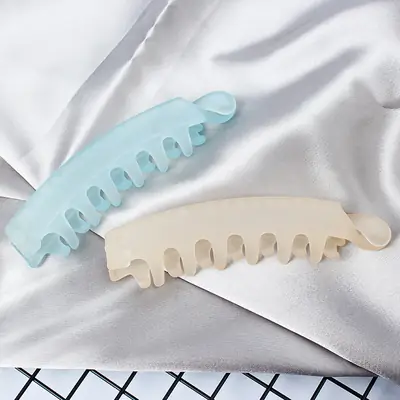 Japanese Korean Transparent Cross Clip Hair Accessory Light Color