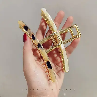 Golden Korean Style Hair Clip for Women