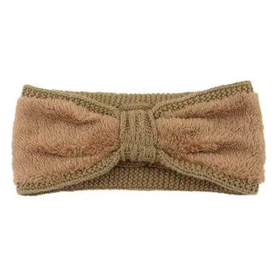 Double Twist Fleece Bow Hair Band White