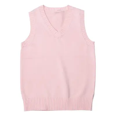 Maroon Knitted Sleeveless V-Neck Vest