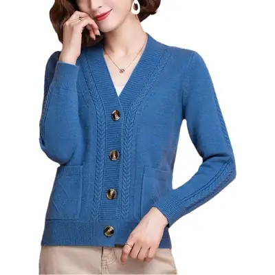 2026 V-Neck Knitted Cardigan for Women