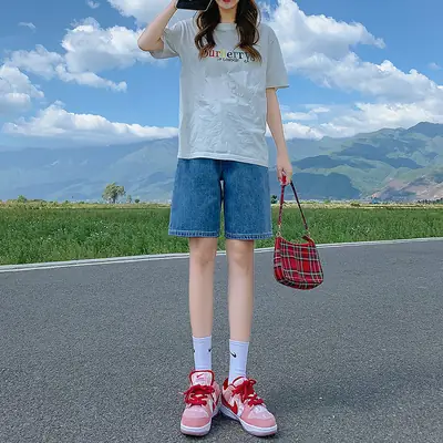 Women Slim Fit Denim Shorts Summer 2022