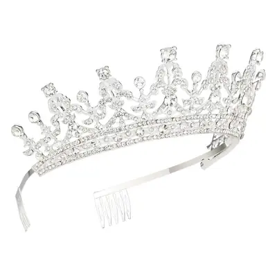 Rose Gold Diamond Crown Headband for Girls Birthday Party
