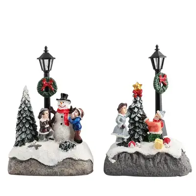 Christmas Miniature Landscape Decor Resin Set