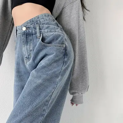 Women Black Slimming Wide Leg Trousers Summer