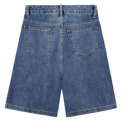 Denim Shorts Women Blue Slimming High Waist