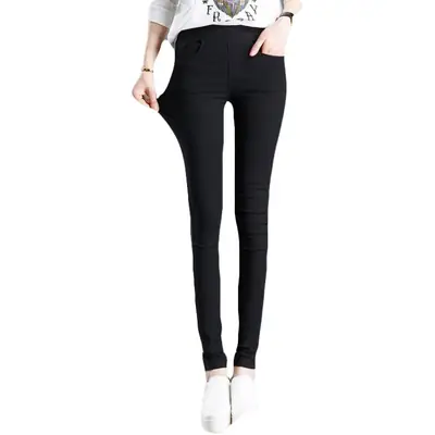 Small Black Slim Fit Skinny Pants Women