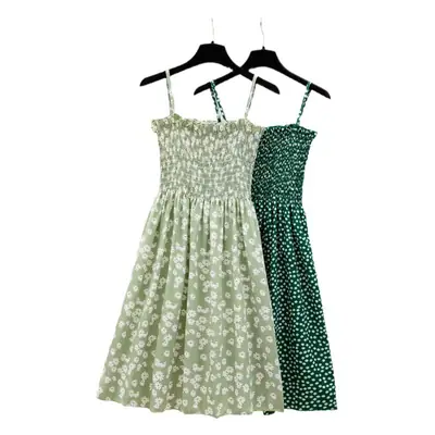 Women's New Chiffon Strap Floral Dress