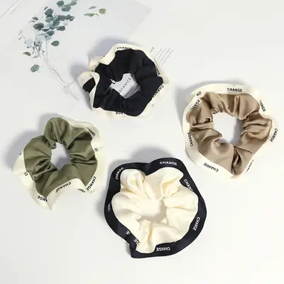 Women's French Hair Ring with Letter Edge Closure