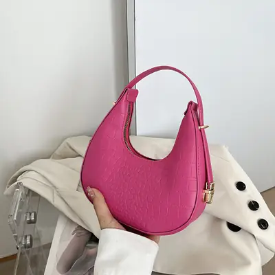 2025 New Women's Crocodile Pattern Shoulder Bag Mint Green