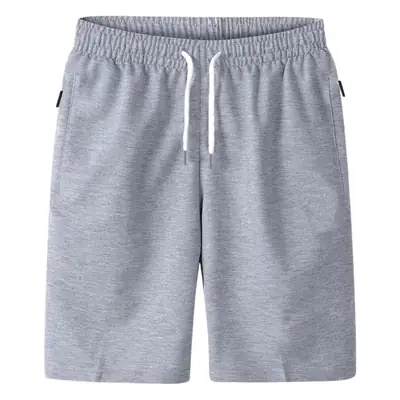 Men's Grey & Black Elastic Waist Shorts Set