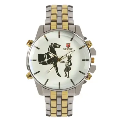 Cross-Border Fashion Men's Quartz Watch Gold-Tone Alloy