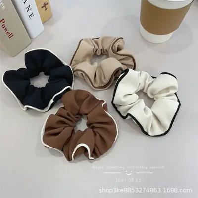 Women's Korean Style Hair Ring with Black Trim