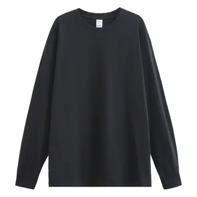 Men's 240g Pure Cotton Long Sleeve T-Shirt Solid Color