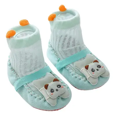 Baby Cartoon Socks Mint Green Non-Slip Indoor