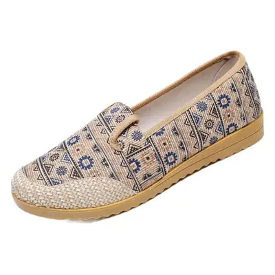Women's New Beijing Old Cloth Shoes Non-Slip Soft Bottom Plaid Wear
