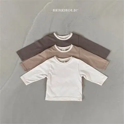 Baby Hooded T-Shirt Set White Striped Korean Style