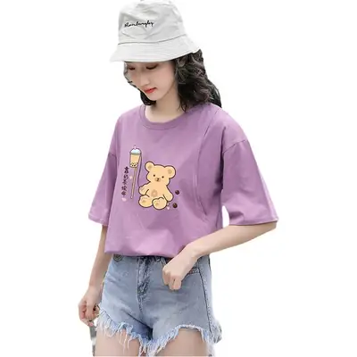 Summer Breastfeeding Outerwear Anti-Running Loose Half Sleeve Women