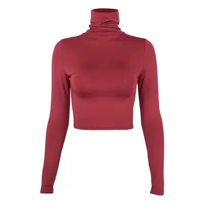 2025 Women's Long Sleeve High Collar Top with Navel Bottom