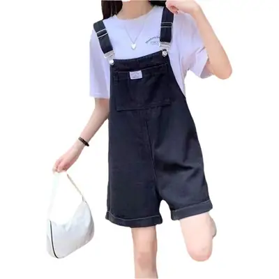 Overalls for Women K-Style Denim Shorts 2025