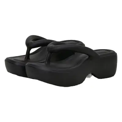 Women's Neon Thick Flip Flops Summer Sandals