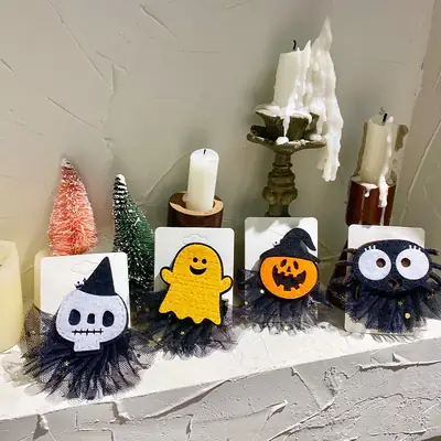 Halloween Ghost Pumpkin Hairpin Clip for Girls