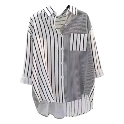 Women Striped Pocket Pants Korean Style 2022 Spring