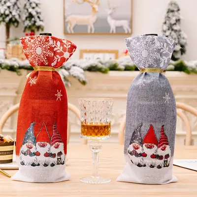 Cross-Country Christmas Snowflake Wine Bottle Decor Set