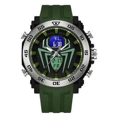 Sanda Black Spider Dial Dual Display Men's Watch