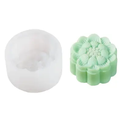 Sanxin Round Flower Mooncake Silicone Mold Set
