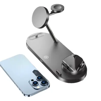 Six-In-One Wireless Charger for Apple Phones Watches Earphones 3-in-1 Magnetic