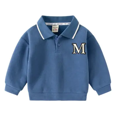 Children's Cream Polo Sweatshirt with Embroidered M