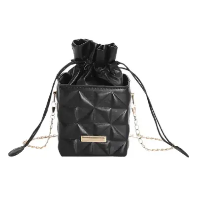 Black Geometric Chain Shoulder Bag 2022