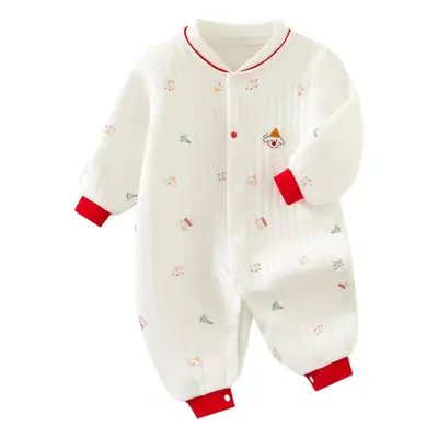 Newborn Baby Pajamas Autumn Warm Boneless Three-Layer