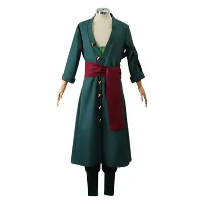 One Piece Kimono Anime Cosplay Set Green Red