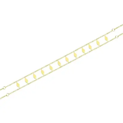 Gold Geometric Diamond Necklace for Women