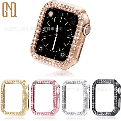 Apple Watch iWatch Protective Case with Double Row Diamond Design
